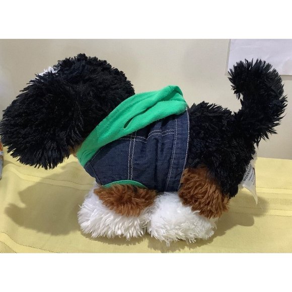 BAB Promise Pets Bernese Mountain  12" Plush Dog Collar Blue Jean Jacket Hood - Picture 5 of 12